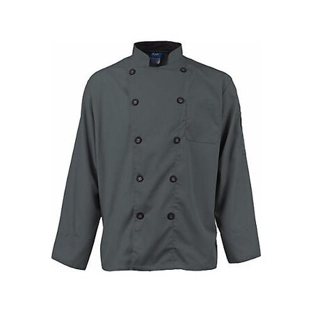 Allpoints Kng Active Chef Coat Xl Mens Slate/Black Ls 2122SLBKXL